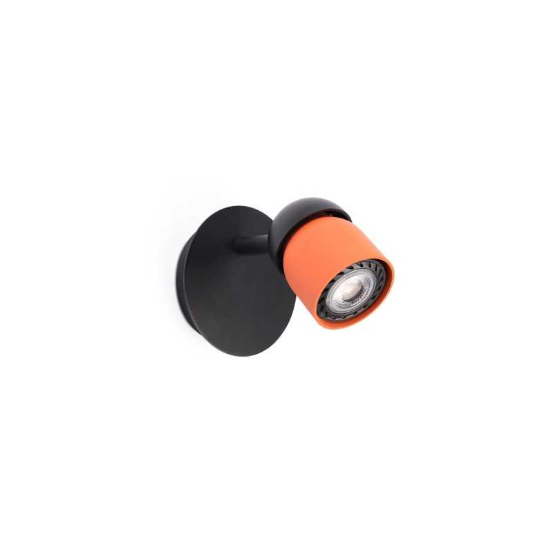 Lampe murale en plastique GU10 noir mat GOLBEY