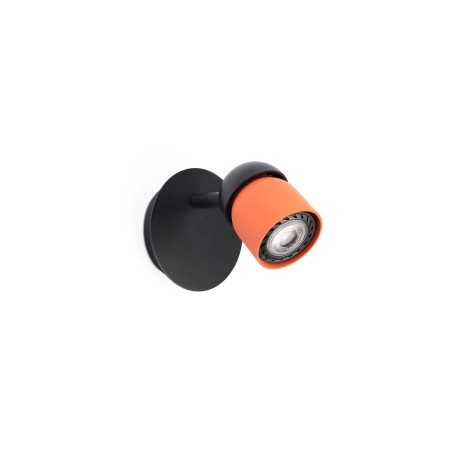 Lampe murale en plastique GU10 noir mat GOLBEY