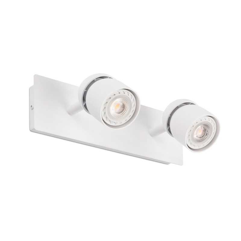 Lampe murale en plastique GU10 blanc mat POMACLE