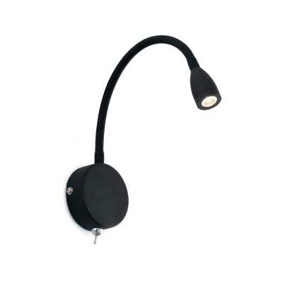 Lampe murale en aluminium LED intégré noir mat DRUGEAC