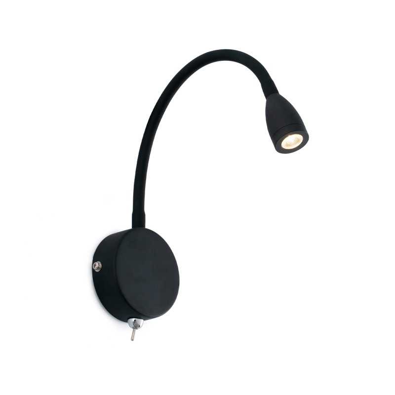 Lampe murale en aluminium LED intégré noir mat DRUGEAC