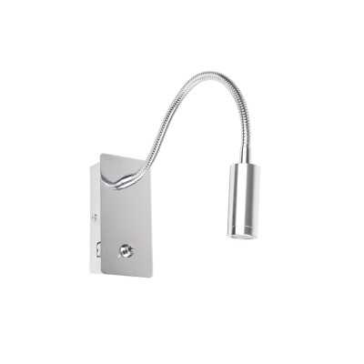 Lampe murale en aluminium LED intégré chromé brillant FOURTOU