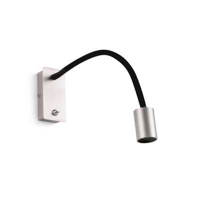 Lampe murale en aluminium LED intégré acier brossé MAURON