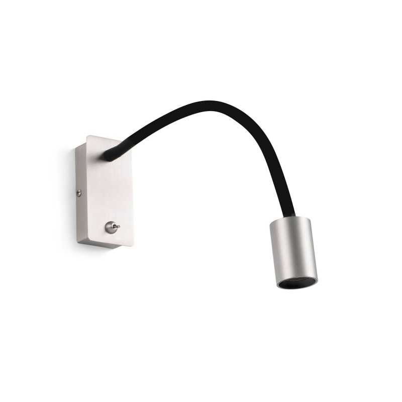 Lampe murale en aluminium LED intégré acier brossé MAURON
