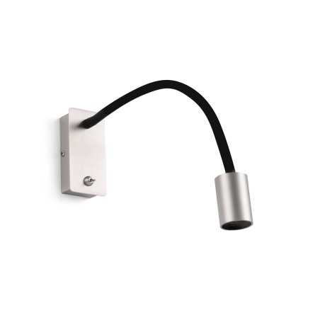 Lampe murale en aluminium LED intégré acier brossé MAURON