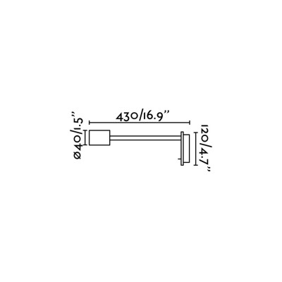 Lampe murale en aluminium LED intégré acier brossé MAURON