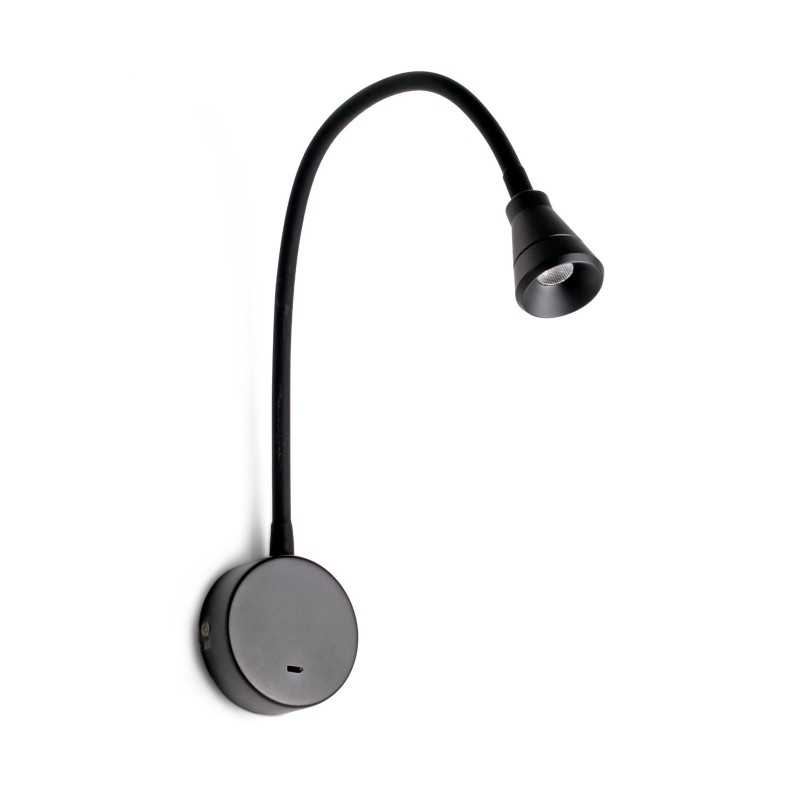 Lampe murale en aluminium LED intégré noir mat COMMANA
