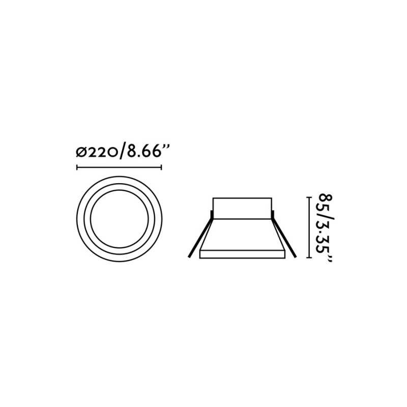 Lampe de plafond en aluminium LED intégré blanc mat LUQUET