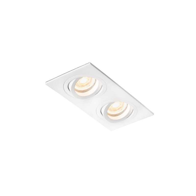 Lampe de plafond en aluminium GU10 blanc mat CARMAUX