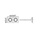 Lampe de plafond en aluminium GU10 blanc mat CARMAUX