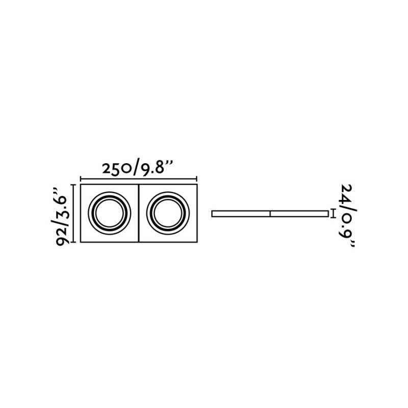 Lampe de plafond en aluminium GU10 blanc mat CARMAUX