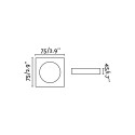 Lampe de plafond en aluminium GU10 blanc mat BOFFLES