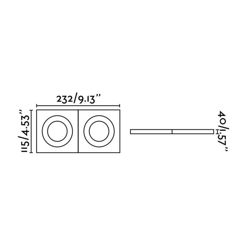 Lampe de plafond en aluminium GU10 blanc mat LALANDE