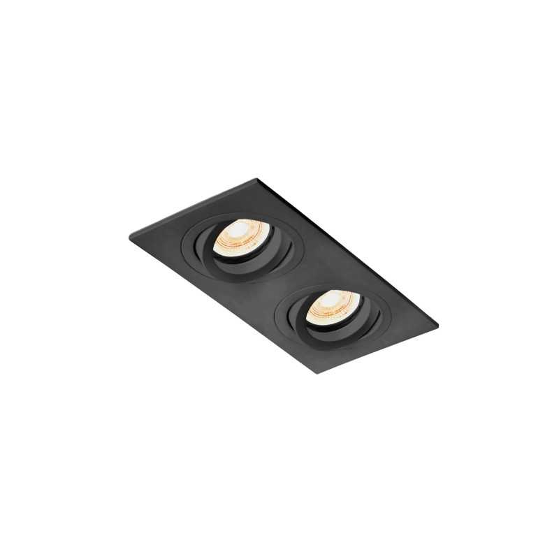 Lampe de plafond en aluminium GU10 noir mat CULHAT