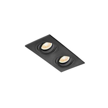 Lampe de plafond en aluminium GU10 noir mat CULHAT