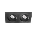 Lampe de plafond en aluminium GU10 noir mat MAIZEY