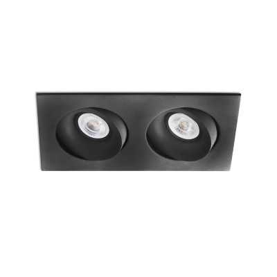 Lampe de plafond en aluminium GU10 noir mat MAIZEY