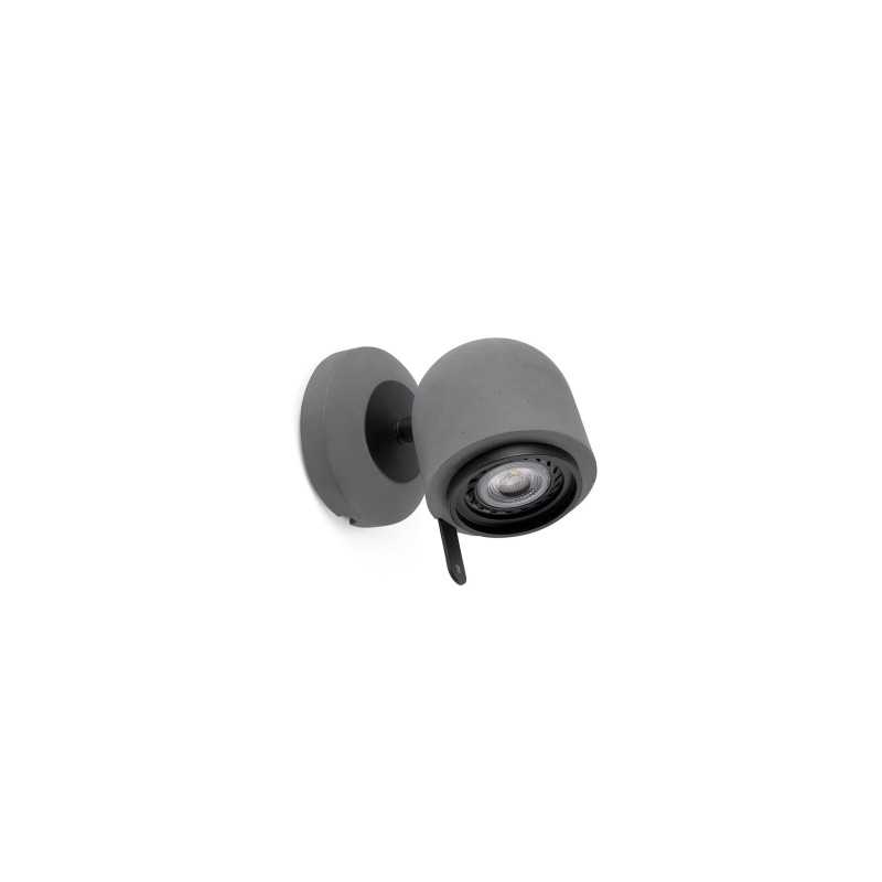 Lampe murale en ciment GU10 gris FRAVAUX