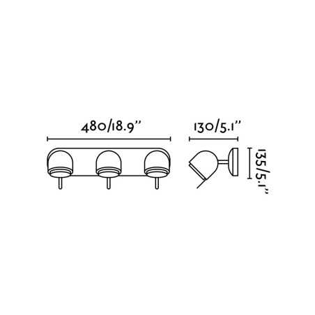 Lampe murale en ciment GU10 gris ERREVET