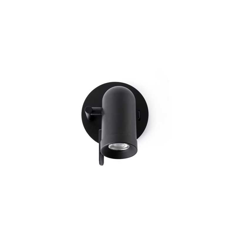 Lampe murale en acier GU10 noir mat JALLANS