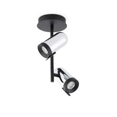 Lampe de plafond en acier GU10 chromé brillant LAVOYE