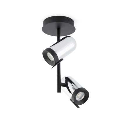 Lampe de plafond en acier GU10 chromé brillant LAVOYE