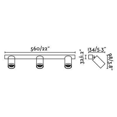 Lampe murale en aluminium GU10 blanc mat réf. 43744