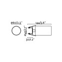 Lampe de plafond en aluminium GU10 blanc mat PLUDUAL