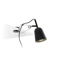 Lampe de table en aluminium E14 noir mat ANILLE
