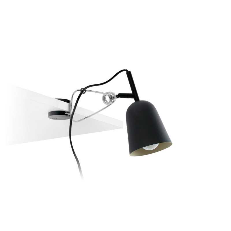 Lampe de table en aluminium E14 noir mat ANILLE