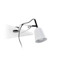 Lampe de table en aluminium E14 blanc brillant AUDAUX