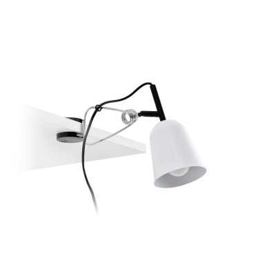 Lampe de table en aluminium E14 blanc brillant AUDAUX