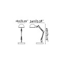 Lampe de table en acier E14 blanc mat LECAUDE
