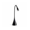 Lampe de table en aluminium LED intégré noir brillant LAFITTE