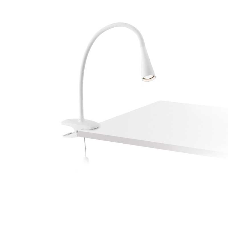 Lampe de table en polycarbonate LED intégré blanc mat SENVEN