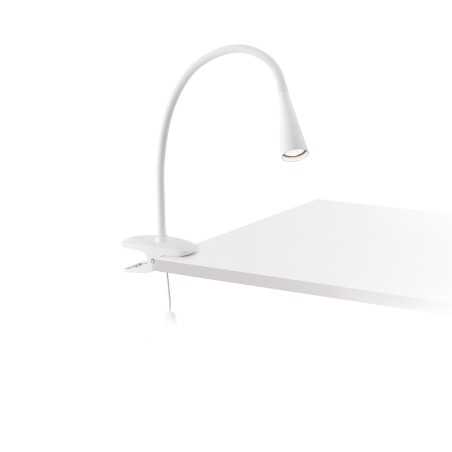 Lampe de table en polycarbonate LED intégré blanc mat SENVEN