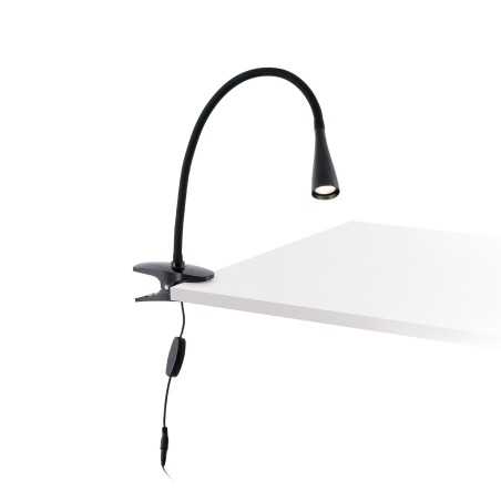 Lampe de table en polycarbonate LED intégré noir mat BONNAY