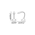 Lampe de table en plastique LED intégré blanc mat RISOUL