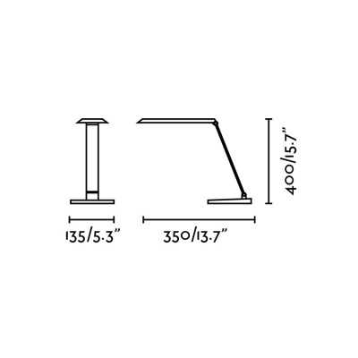 Lampe de table en plastique LED intégré noir mat CRILLAT