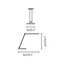 Lampe de table en plastique LED intégré blanc brillant LE GAU