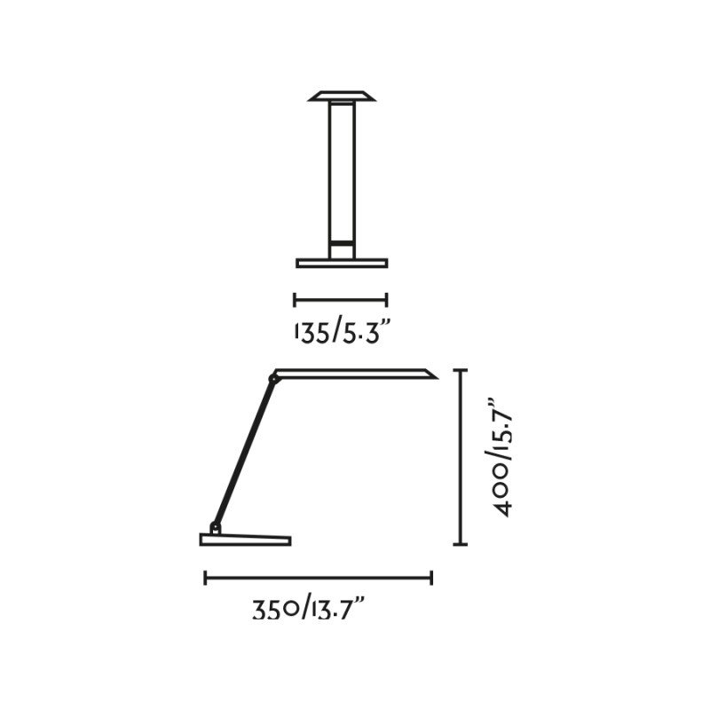 Lampe de table en plastique LED intégré blanc brillant LE GAU