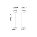 Lampe sur pied en aluminium E27 noir mat ERAGNY