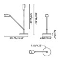 Lampe de table en aluminium LED intégré jaune RANTON