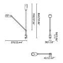 Lampe de table en aluminium LED intégré blanc mat ONIVAL