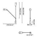 Lampe murale en aluminium LED intégré blanc mat RANÇON