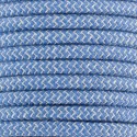 Câble textile décoratif homologué bicolore ciel au mètre