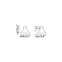 Lampe murale en acier E27 gris CONROY