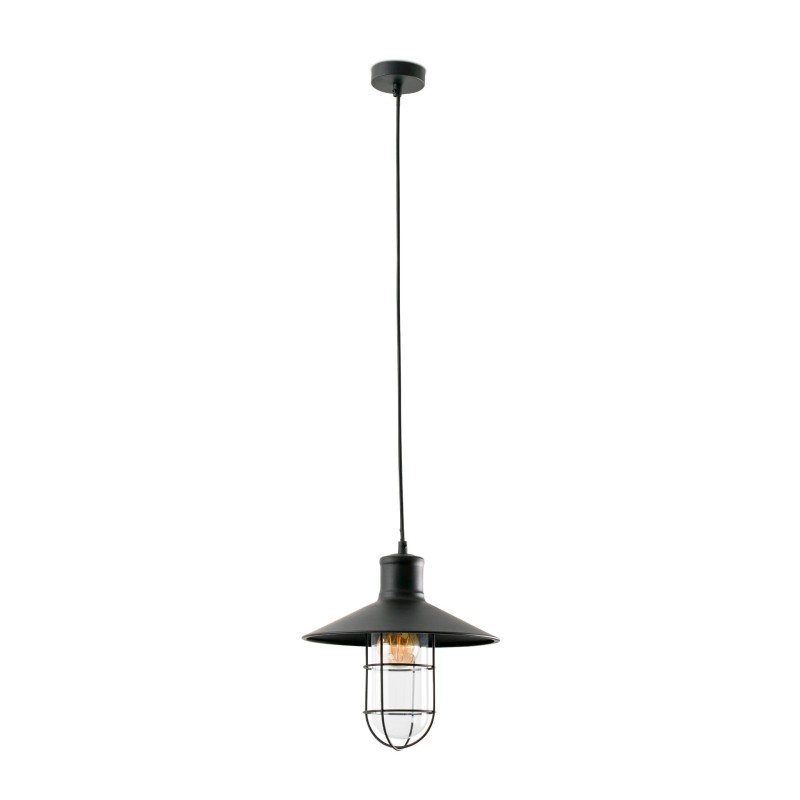 Lampe de plafond en acier E27 noir mat FRIERES