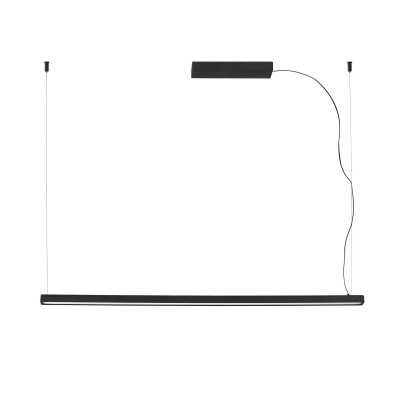 Lampe de plafond en aluminium LED intégré noir mat MORLAC