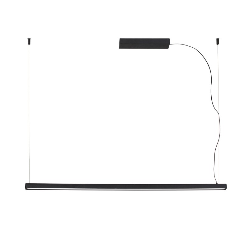 Lampe de plafond en aluminium LED intégré noir mat MORLAC